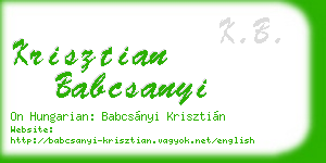 krisztian babcsanyi business card